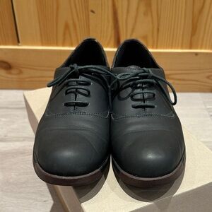 Camper Forest Green Leather Women's Bowie Oxfords